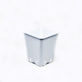 Plastic flower pot, square white 20x20x23 cm - 5.7 l, PACK 100 pcs.